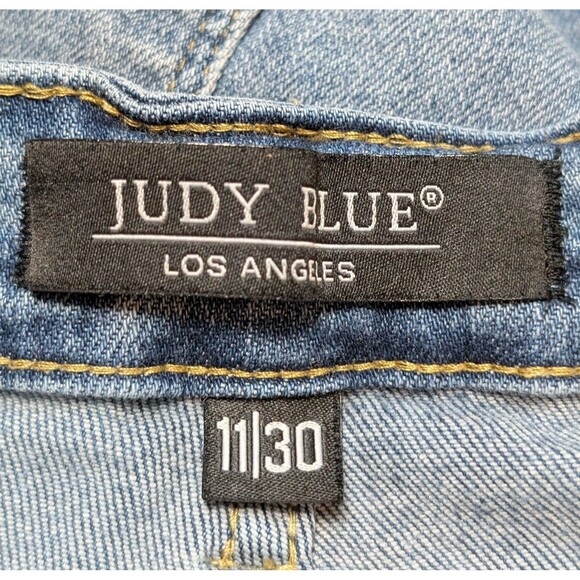 Judy Blue Size 11/30 Boyfriend Fit Jeans High Rise Ripped Distressed Stretch - Picture 7 of 11